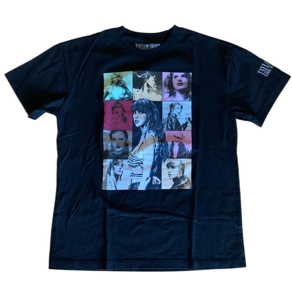 Taylor Swift The Eras Tour Black Graphic Tee Official Merch Grid Photos Women M - Picture 2 of 11